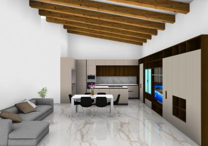 C02 Cucina e parete living