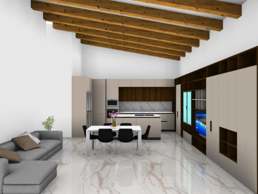 C02 Cucina e parete living