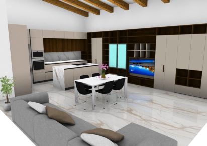 C02 Cucina e parete living