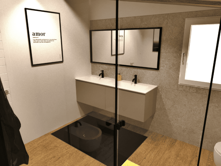3393 Beige nero e travi